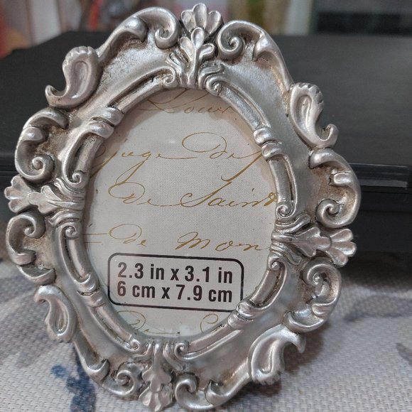 Vintage Antique Mini Frame and 3 Flower Bead Landing Flower Pendants Bag Charms - Picture 2 of 5